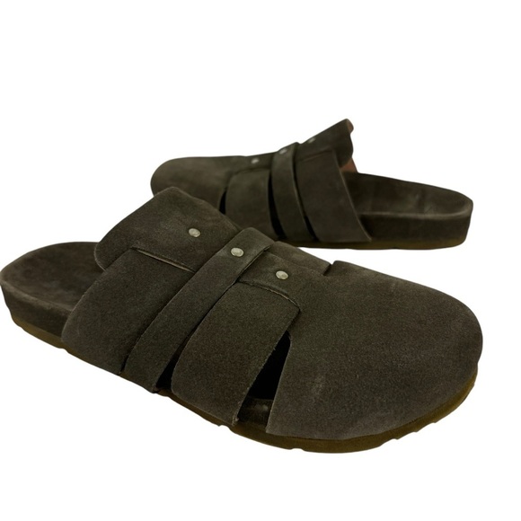 Free People Mule Clogs Sunday Season Khaki Green Slip On Women’s 36 USA 6 - Picture 2 of 16